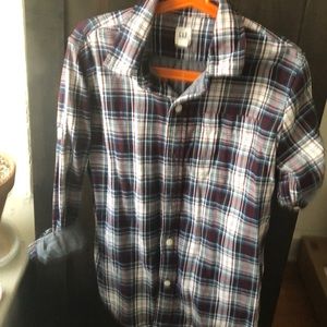 Gap kids button down flannel shirt